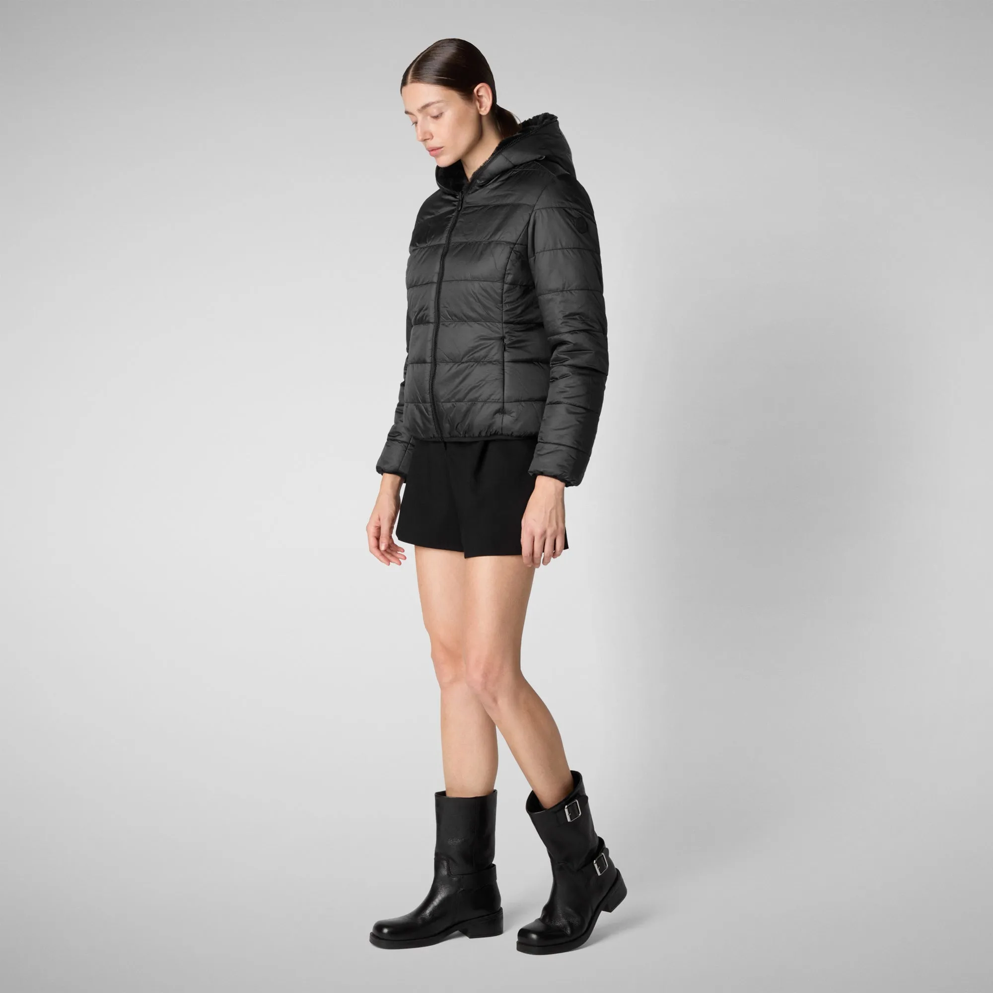 Woman's hooded jacket Laila in black